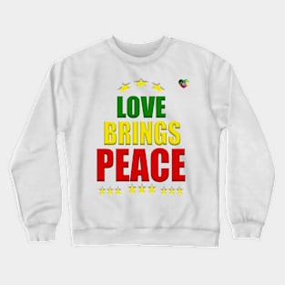 Peace & Love, Good Vibes, Reggae, Jamaica, Rasta Crewneck Sweatshirt